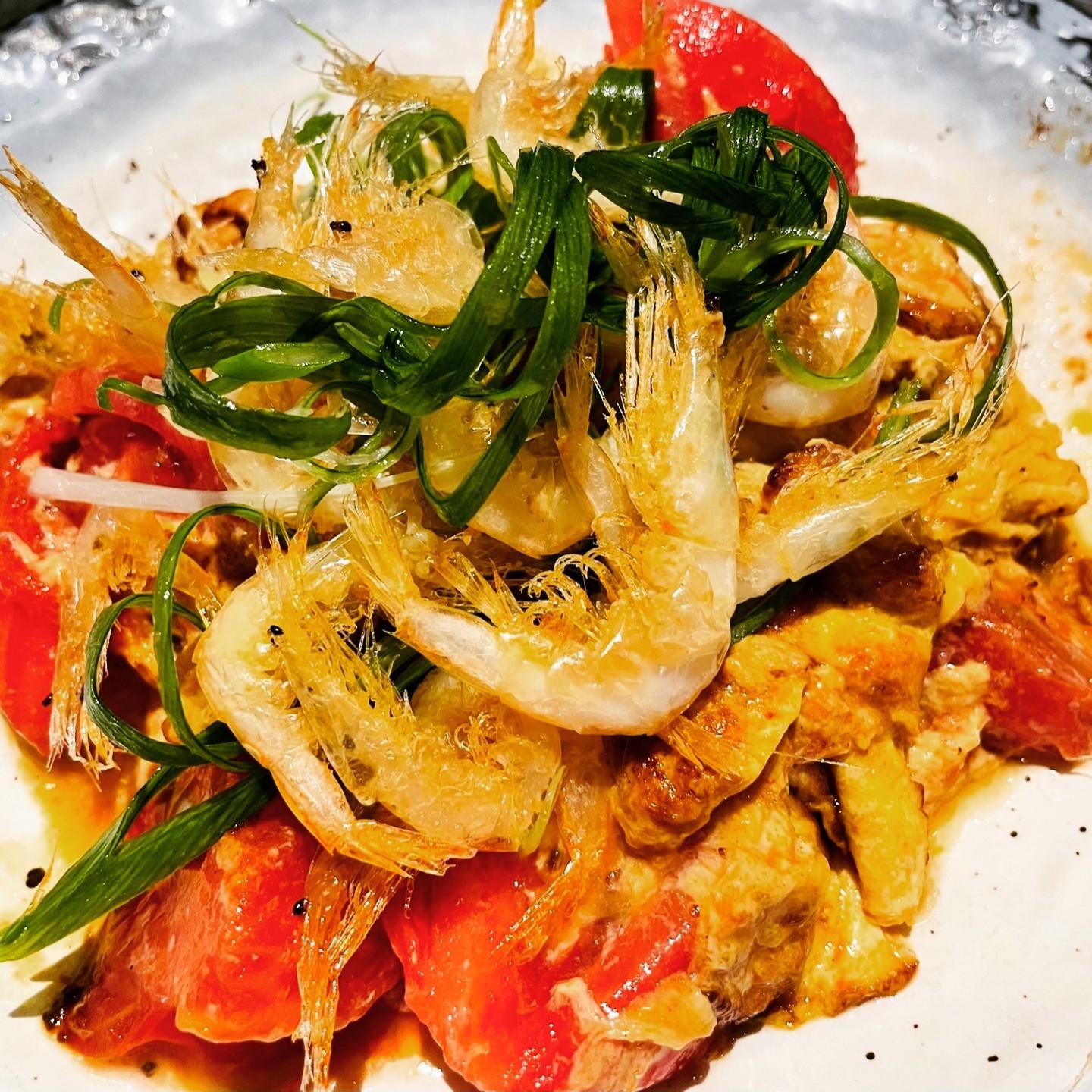 第二号！🍅トマトと白海老のチャンプルー🍅です！
