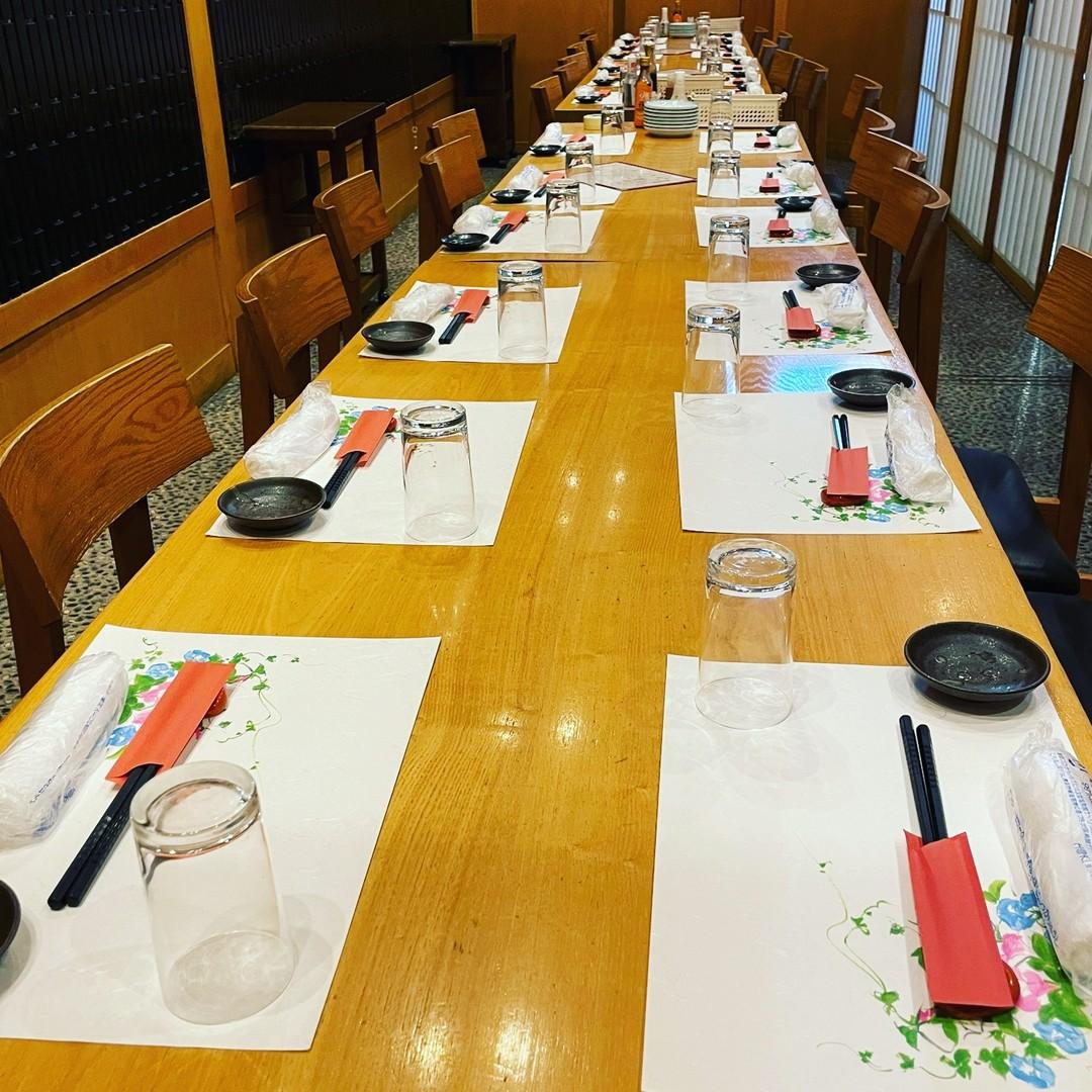 本日は26名様の団体のお客様のご予約があり、準備中にちょっと写真を😊