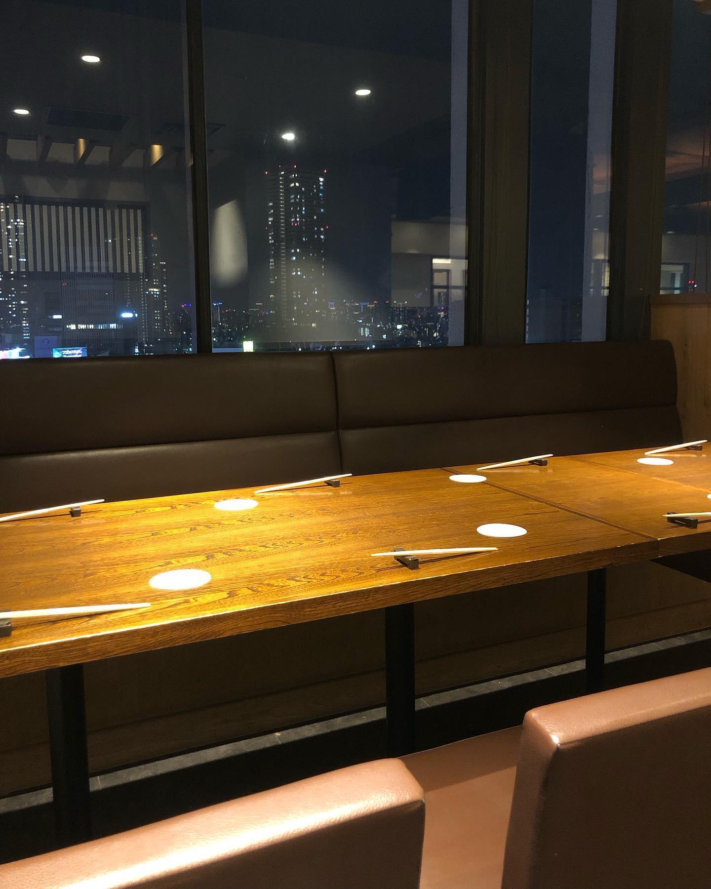 池袋の夜景が素敵な半個室