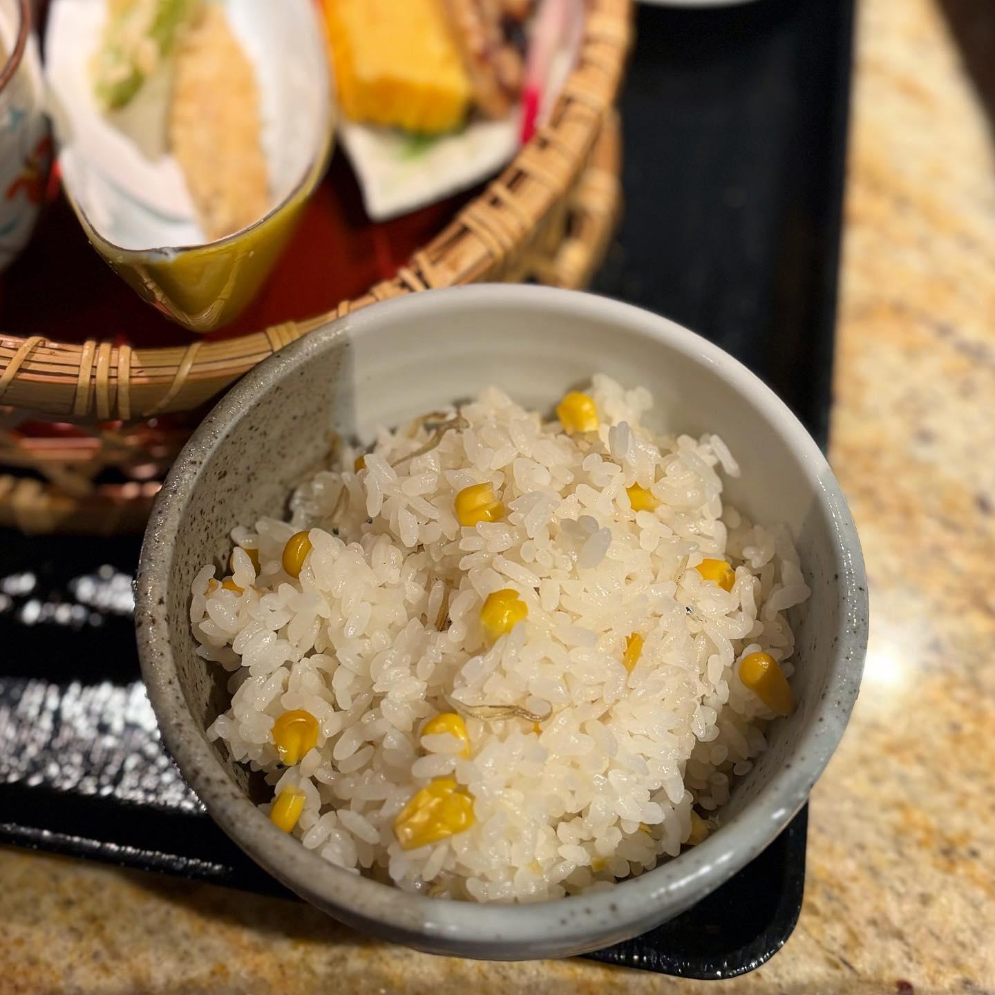 8月の季節の炊き込みご飯🍚